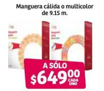 Soriana Híper Manguera Cálida o Multicolor de 9.15cm oferta