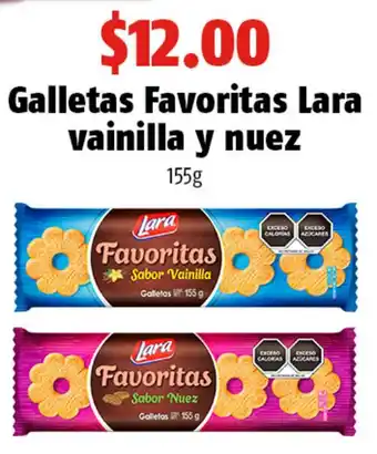 Galletas Favoritas Lara Vainilla y Nuez 155g