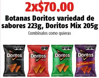 Botanas Doritos Variedad de Sabores 223g, Doritos Mix 205g