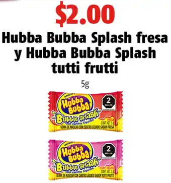 OXXO Hubba Bubba Splash Fresa y Hubba Bubba Splash Tutti Frutti 5g oferta