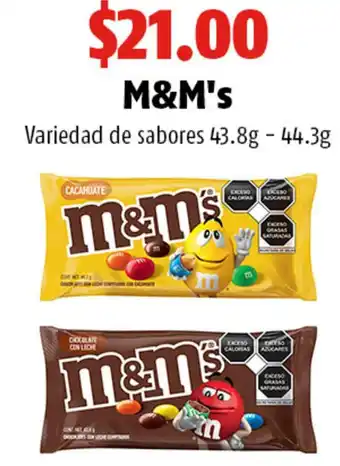 OXXO M&M's Variedad de Sabores 43.8g - 44.3g oferta