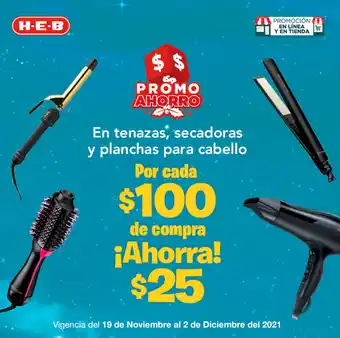 HEB En Tenazas, Secadoras y Planchas para Cabello oferta