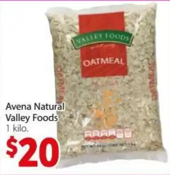 Soriana Híper Avena Natural Valley Foods 1Kilo oferta