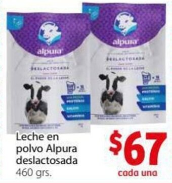 Soriana Híper Leche en Polvo Alpura Deslactosada 460g oferta