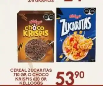 Alsuper Cereal Zucaritas 710 gr o Choco Krispis 620 gr Kellogg's oferta