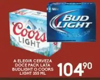 Alsuper A Elegir Cerveza Doce Pack Lata Budlight o Coors Light 355ML oferta