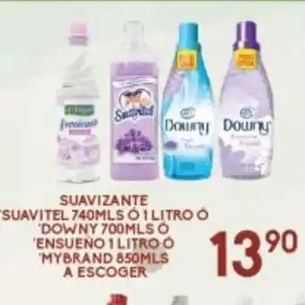 Alsuper Sauvizante Sauvitel 740mls o 1 Litro o Downy 700mls o Ensueno 1 Litro o Mybrand 850mls A Escoger oferta