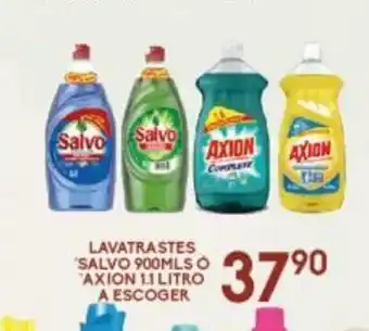 Alsuper Lavatrastes Salvo 900mls o Axion 1.1 Litro A Escoger oferta