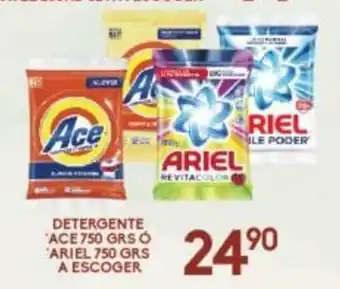 Alsuper Detergente Ace 750 grs o Ariel 750 grs a Escoger oferta