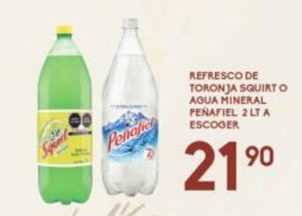 Refresco de Toronja Squirt o Agua Mineral Peñafiel 2lt a Escoger