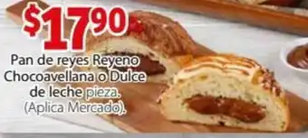 Soriana Híper Pan de Reyas Reyno Chocoavellana o Dulce de Leche oferta