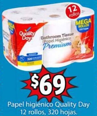 Soriana Híper Papel Higiénico Quality Day 12 Rollos, 320 Hojas oferta