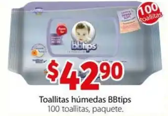 Soriana Híper Toallitas Húmedas BBtips 100 Toallitas Paquete oferta