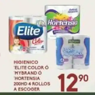 Alsuper Higienico Elite Color o Mybrand o Hortensia 200HD 4 Rollos a Escoger oferta