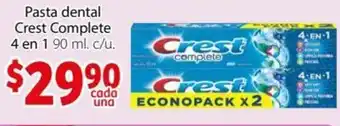 Pasta Dental Crest Complete 4 en 1 90ml