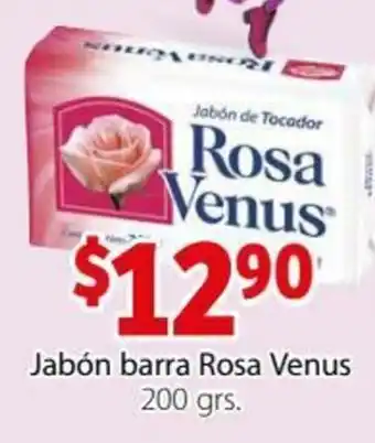 Soriana Híper Jabón Barra Rosa Venus 200grs oferta