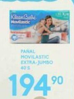 Alsuper Pañal Movilastic Extra Jumbo 40's oferta