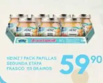 Alsuper Heinz 7 Pack Papillas Segunda Etapa Frasco 113 Gramos oferta