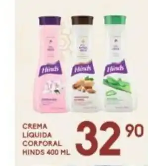 Alsuper Crema Liquida Corporal Hinds 400ml oferta