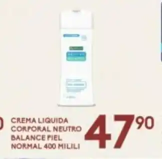 Alsuper Crema Liquida Corporal Neutro Balance Piel Normal 400 Milili oferta