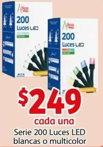 Soriana Híper Series 200 Luces LED Blancas o Multicolor oferta