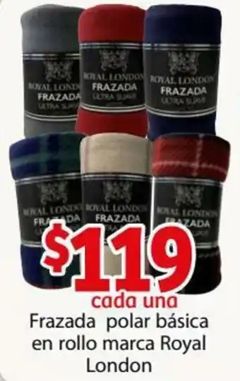 Soriana Híper Frazada Polar Básica en Rollo Marca Royal London oferta