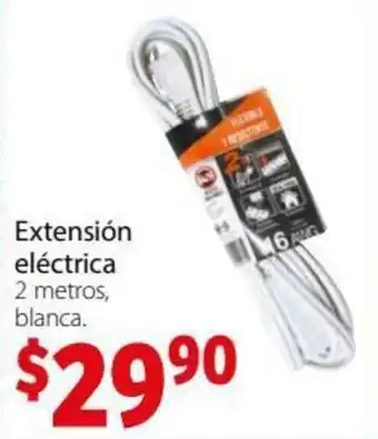 Extensión Eléctrica 2Metros, Blanca