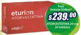 Farmacias Similares Eturion atorvastatina oferta