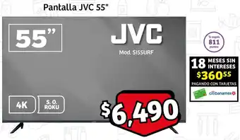 Soriana Mercado Jvc pantalla 55" oferta