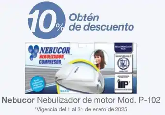 Soriana Híper Nebucor nebulizador de motor mod. p-102 "vigencia del 1 al 31 de enero de 2025 oferta