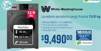 Soriana Híper White-westinghouse Lavadora secadora carga frontal oferta