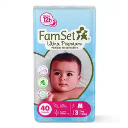 Farmacias YZA FamSet Ultra Premium Pañales desechables ET 3 oferta