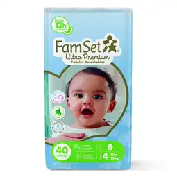 Farmacias YZA FamSet Ultra Premium Pañales desechables ET 4 oferta