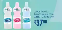 Soriana Híper Zote - jabón líquido blanco, azul o rosa oferta