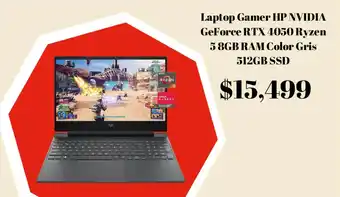 Elektra Laptop Gamer HP NVIDIA GeForce RTX 4050 Ryzen 5 8GB RAM Color Gris 512GB SSD oferta