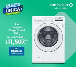 Sam's Club LG Lavadora Carga Frontal oferta