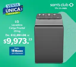 Sam's Club LG Lavadora Carga Frontal oferta