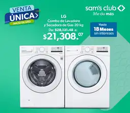 Sam's Club LG Combo de Lavadora y Secadora de Gas oferta