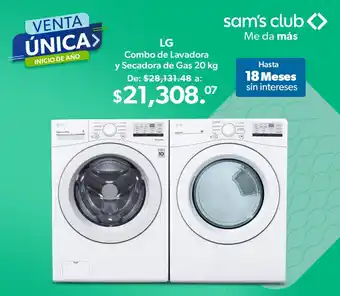 Sam's Club LG Combo de Lavadora y Secadora de Gas oferta