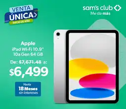 Sam's Club Apple iPad Wi-Fi 10.9" 10a Gen 64 GB oferta