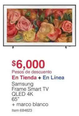 Costco Samsung Frame Smart TV QLED 4K + marco blanco oferta