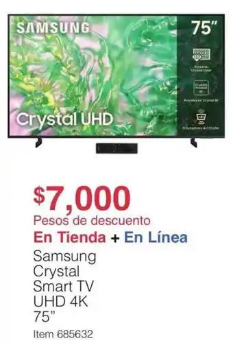 Costco Samsung Crystal Smart TV UHD 4K oferta