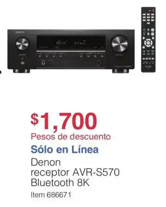 Costco Denon receptor AVR-S570 Bluetooth 8K oferta