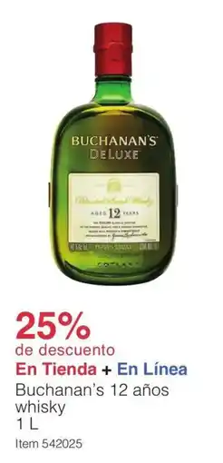 Costco Buchanan's 12 años whisky oferta