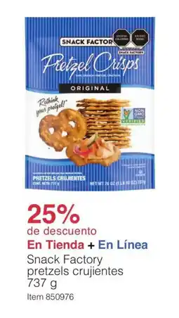 Costco Snack Factory pretzels crujientes oferta