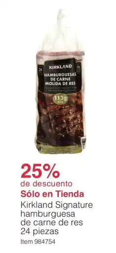 Costco Kirkland Signature hamburguesa de carne de res oferta