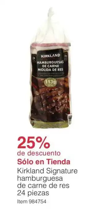 Costco Kirkland Signature hamburguesa de carne de res oferta