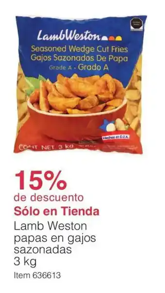 Costco Lamb Weston papas en gajos sazonadas oferta