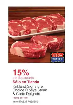 Costco Kirkland Signature Choice Ribeye Steak & Corte Delgado oferta