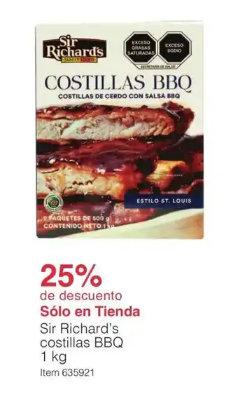 Costco Sir Richard's costillas BBQ oferta